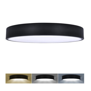 Solight LED laevalgusti LECCE, 3CCT, 48W, 2900lm, 40cm, 3000/4000/6000K, must