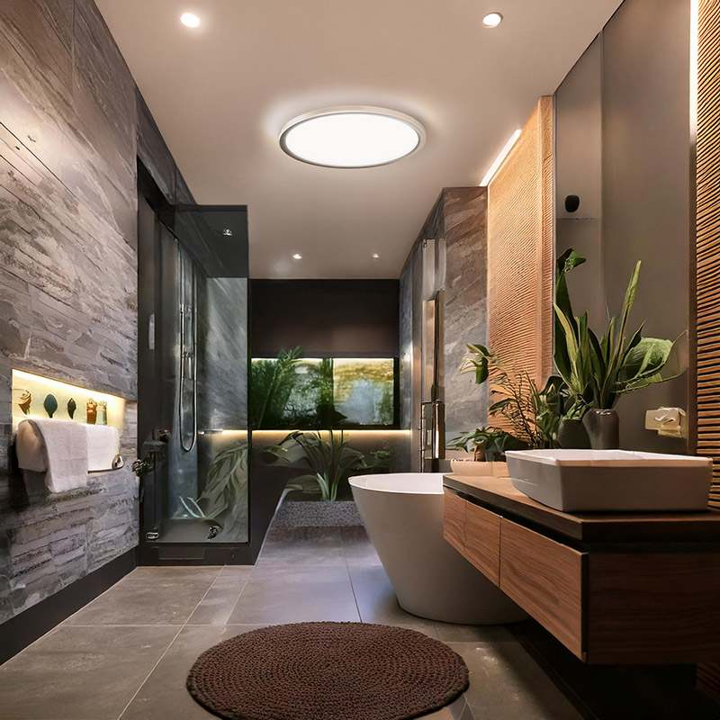 Solight LED valgustus Acate niiskuskaitsega, IP54, 18W, 1620lm, 3CCT, 22cm, hõbedane - Image 2