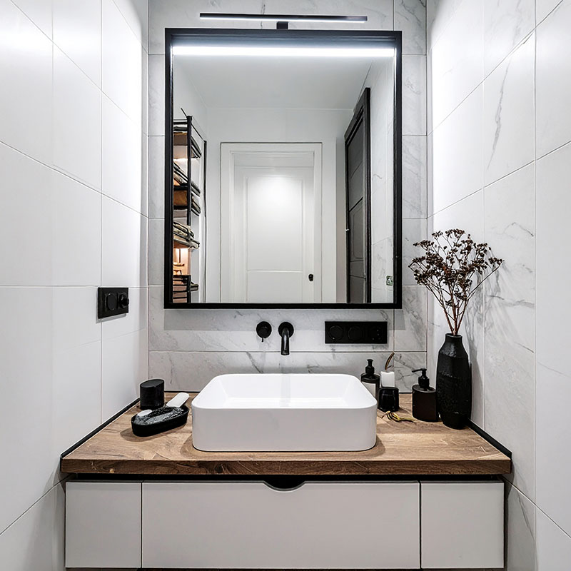 Solight LED vannitoavalgusti peegli kohale 3-ühes, 12W, 780lm, 4000K, IP44, 60cm, must - Image 2