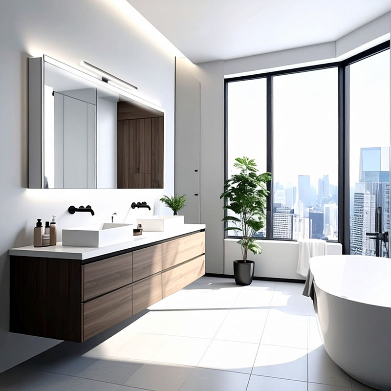 Solight LED vannitoavalgusti peegli kohale 3-ühes, 12W, 780lm, 4000K, IP44, 60cm, must - Image 3