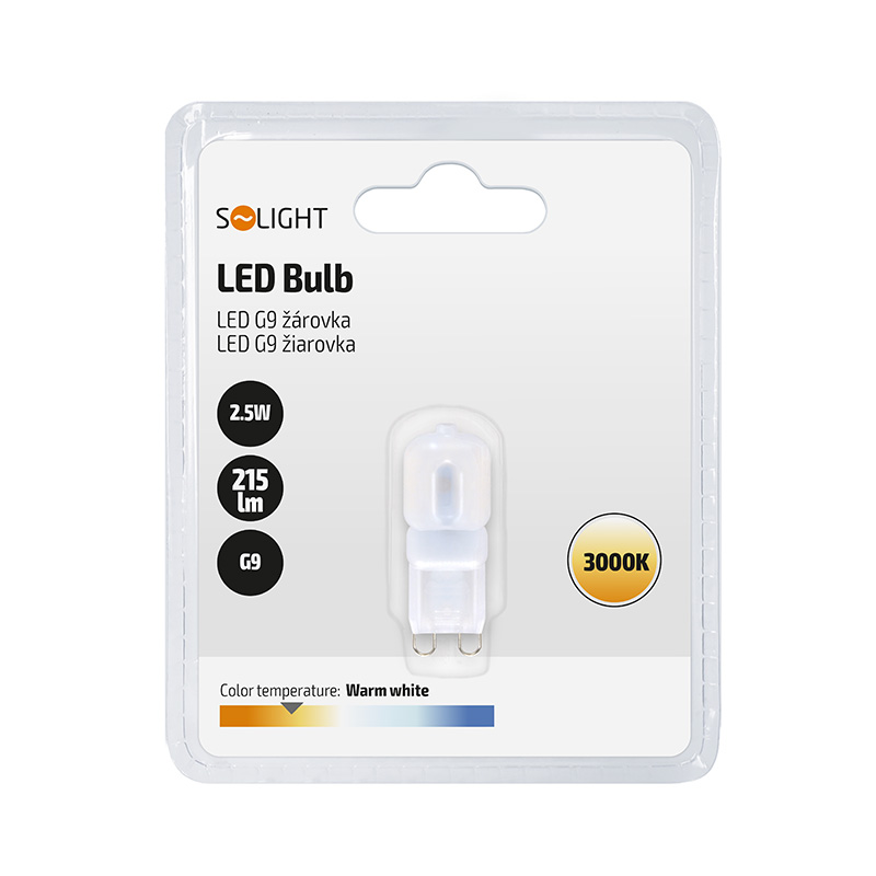 Solight LED-pirn G9, 2,5 W, 3000 K, 215 lm - Image 2