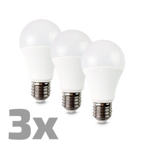 ECOLUX LED-pirnid 3 tk pakis, klassikaline kuju, 12W, E27, 3000K, 270°, 1080lm, 3 tk pakis
